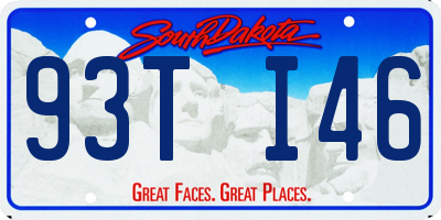 SD license plate 93TI46