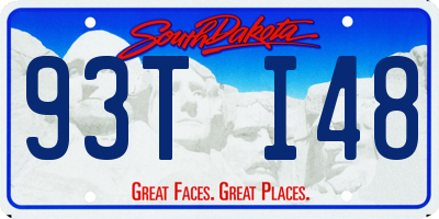 SD license plate 93TI48