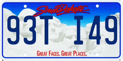 SD license plate 93TI49