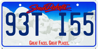 SD license plate 93TI55