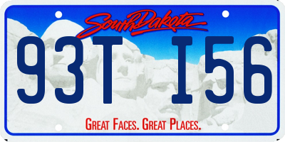 SD license plate 93TI56