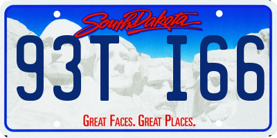 SD license plate 93TI66