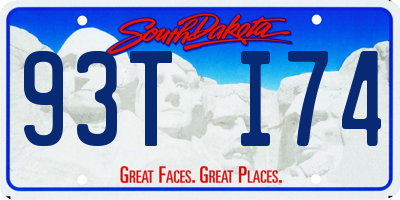 SD license plate 93TI74