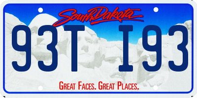SD license plate 93TI93