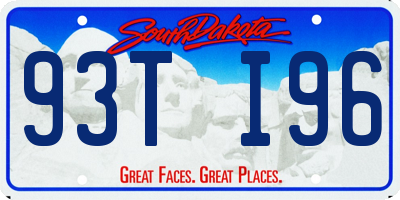 SD license plate 93TI96