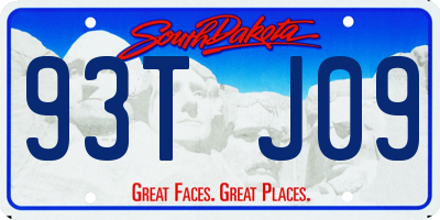 SD license plate 93TJ09