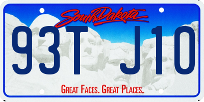 SD license plate 93TJ10