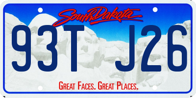 SD license plate 93TJ26