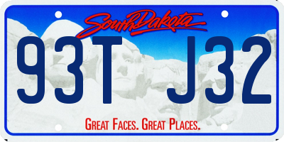 SD license plate 93TJ32