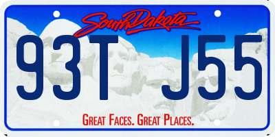 SD license plate 93TJ55