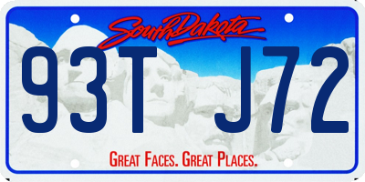 SD license plate 93TJ72