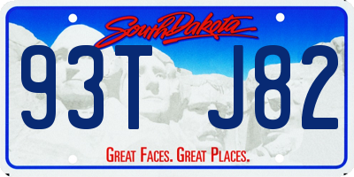 SD license plate 93TJ82