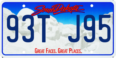 SD license plate 93TJ95