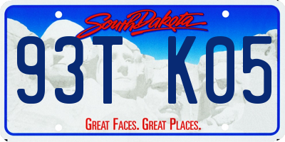 SD license plate 93TK05