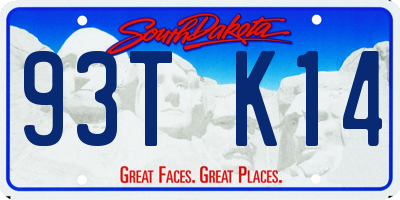 SD license plate 93TK14
