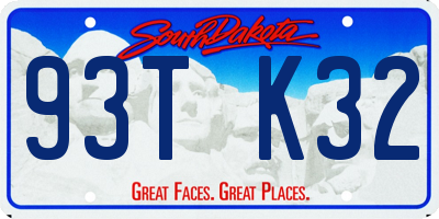 SD license plate 93TK32