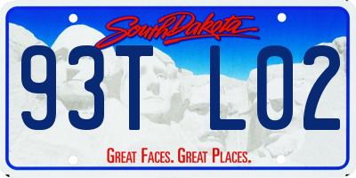 SD license plate 93TL02