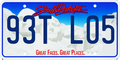 SD license plate 93TL05