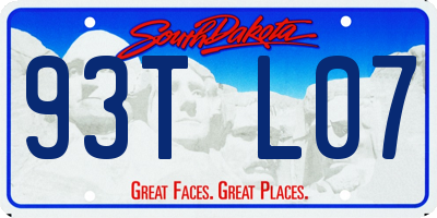 SD license plate 93TL07