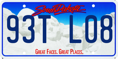 SD license plate 93TL08