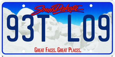 SD license plate 93TL09