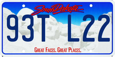 SD license plate 93TL22