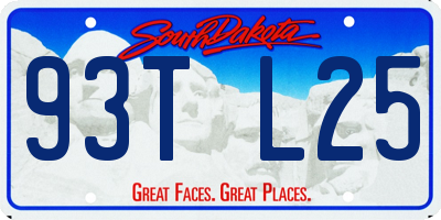 SD license plate 93TL25