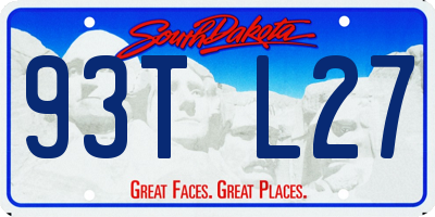 SD license plate 93TL27