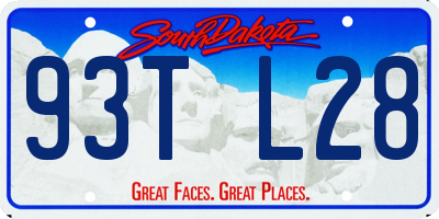 SD license plate 93TL28