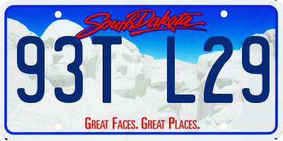 SD license plate 93TL29