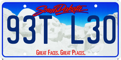 SD license plate 93TL30