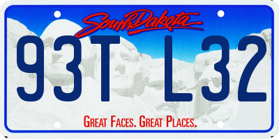 SD license plate 93TL32