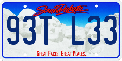 SD license plate 93TL33