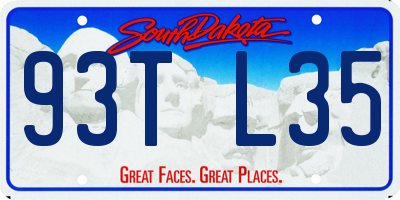 SD license plate 93TL35