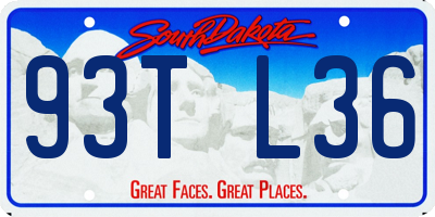 SD license plate 93TL36