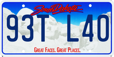 SD license plate 93TL40