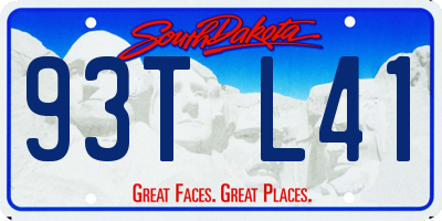 SD license plate 93TL41