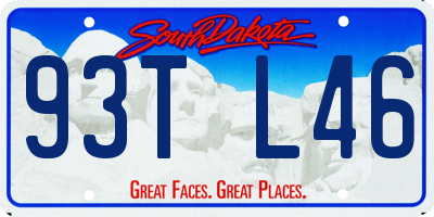 SD license plate 93TL46