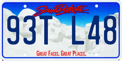SD license plate 93TL48