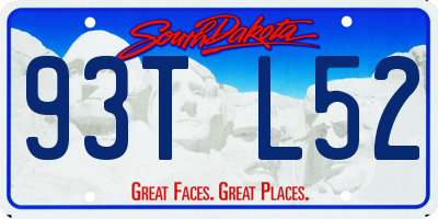 SD license plate 93TL52