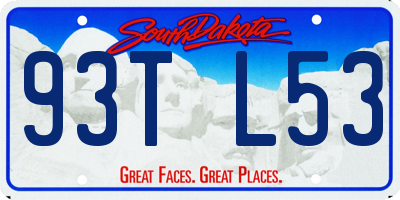SD license plate 93TL53