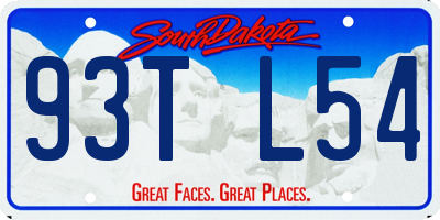 SD license plate 93TL54