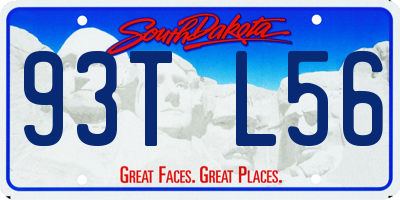SD license plate 93TL56