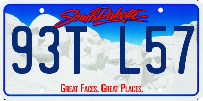 SD license plate 93TL57