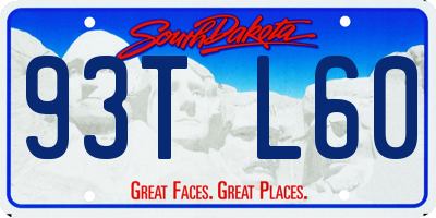 SD license plate 93TL60