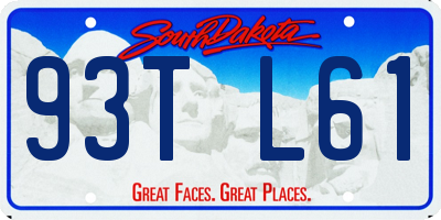 SD license plate 93TL61