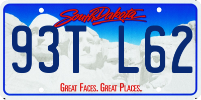 SD license plate 93TL62