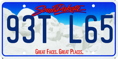 SD license plate 93TL65