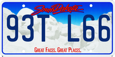 SD license plate 93TL66