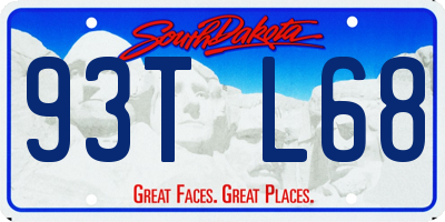 SD license plate 93TL68